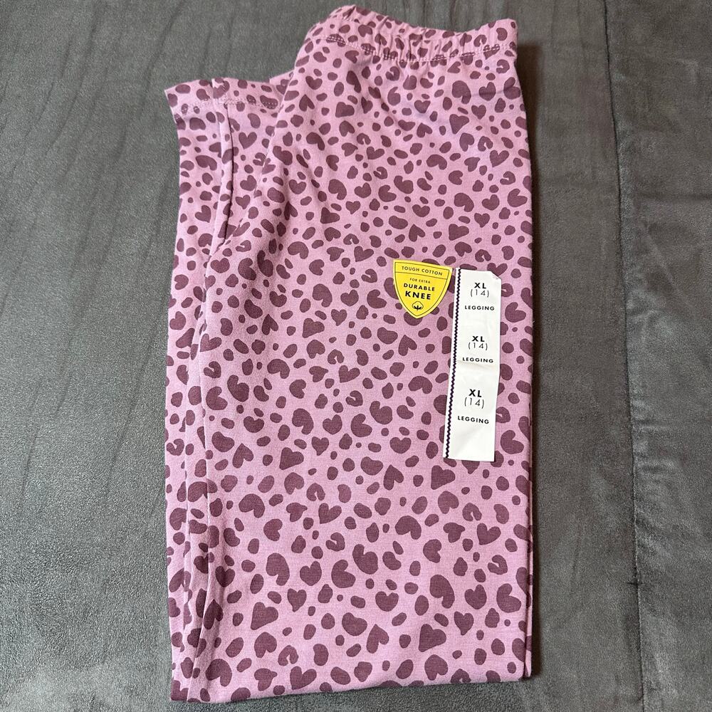 🌻New Cat & Jack Girls XL (14) Purple Leopard Leggings